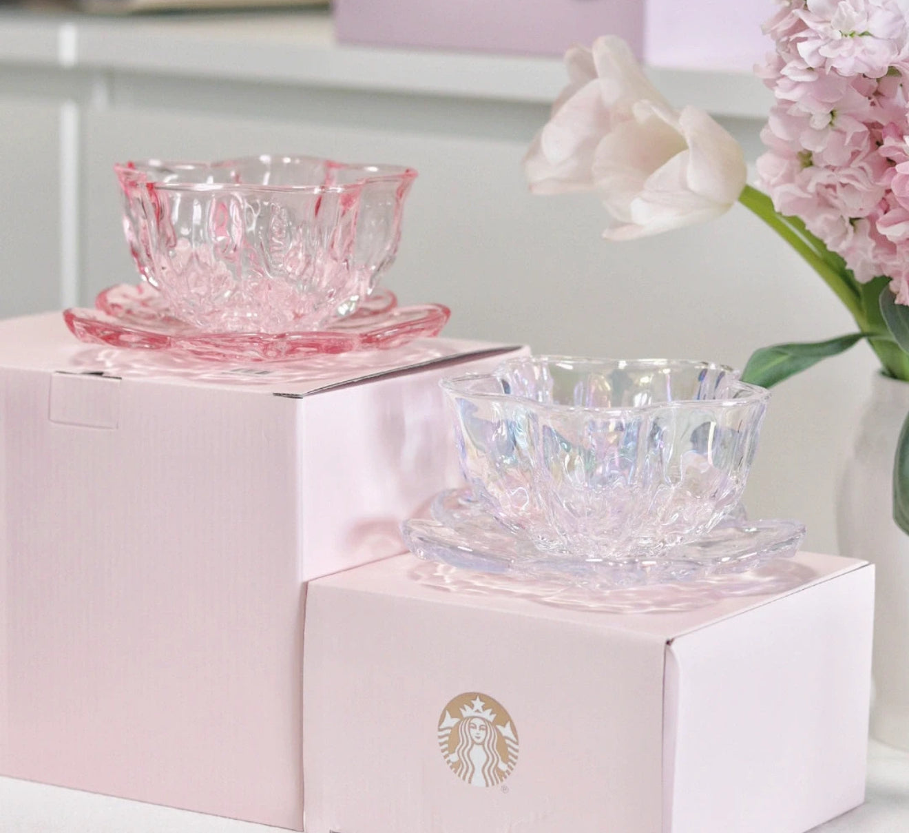 Starbucks Sakura Glass Cup Set