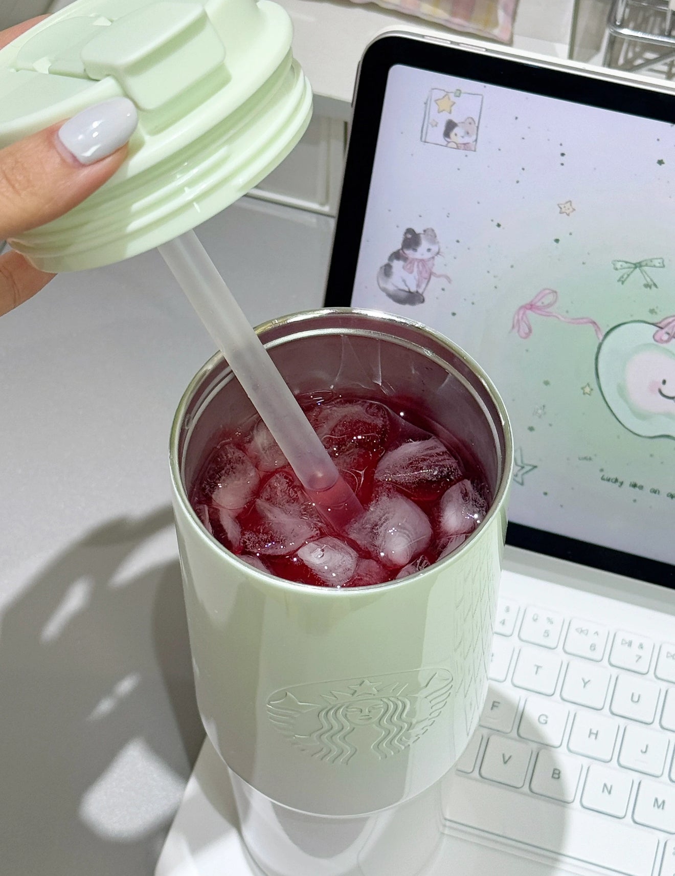 Starbucks Mint Green Gradient Flasks