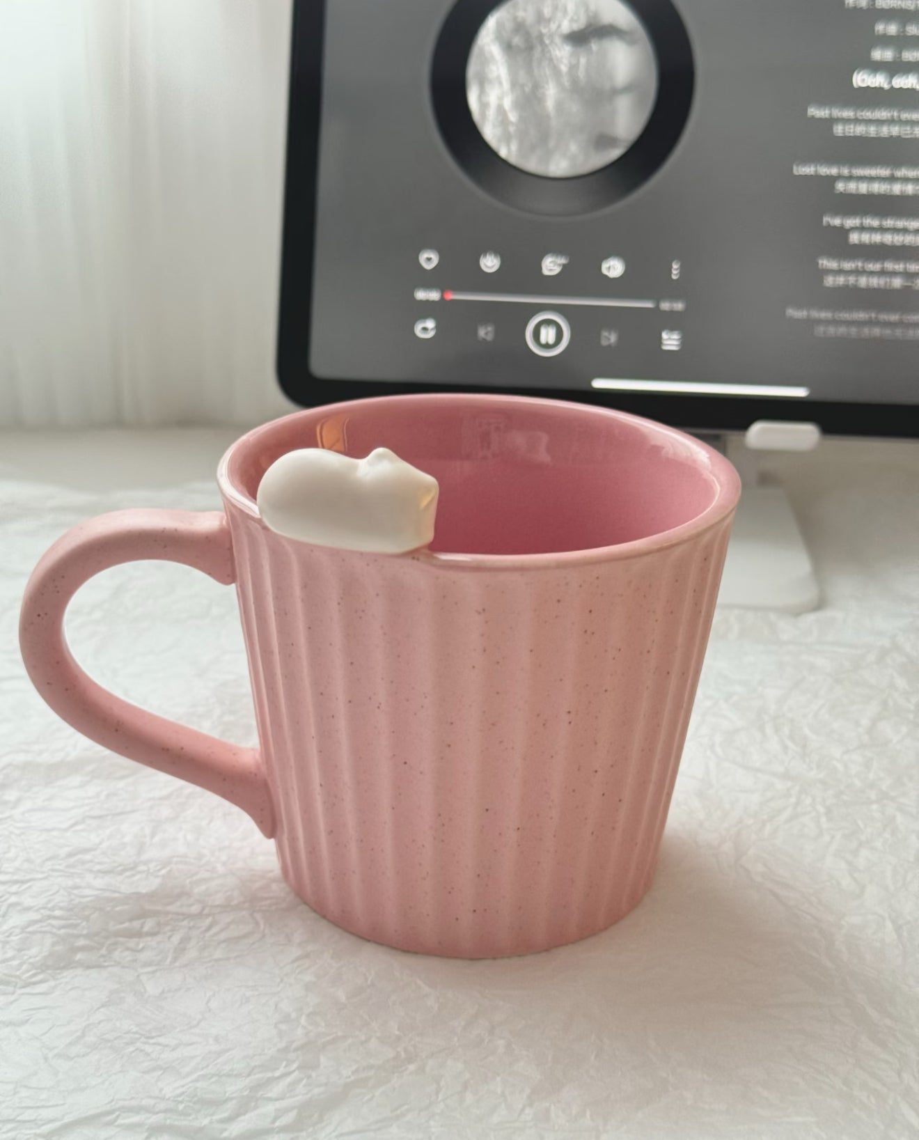 Starbucks Pink Ceramic Cat Mug