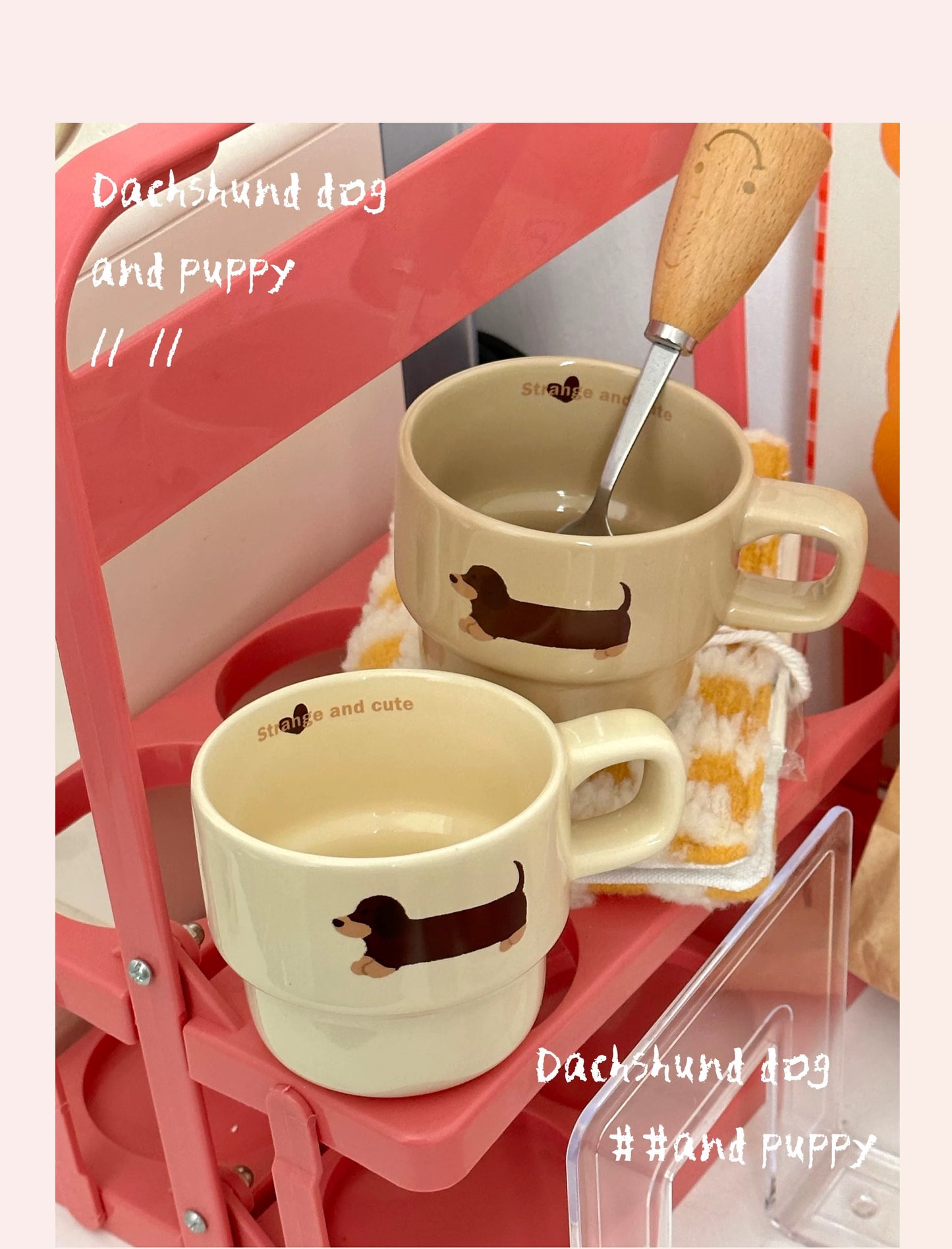 Dachshund Dog Mug with Lid