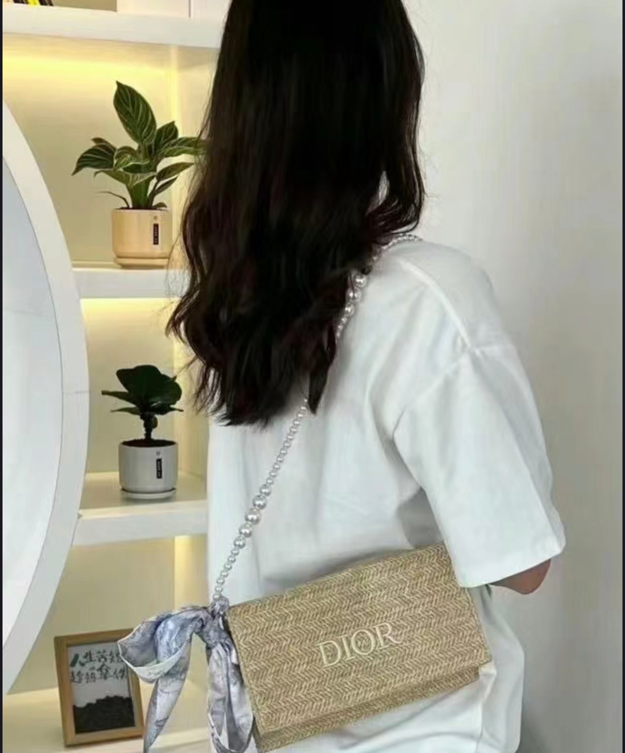 Dior Straw Bag