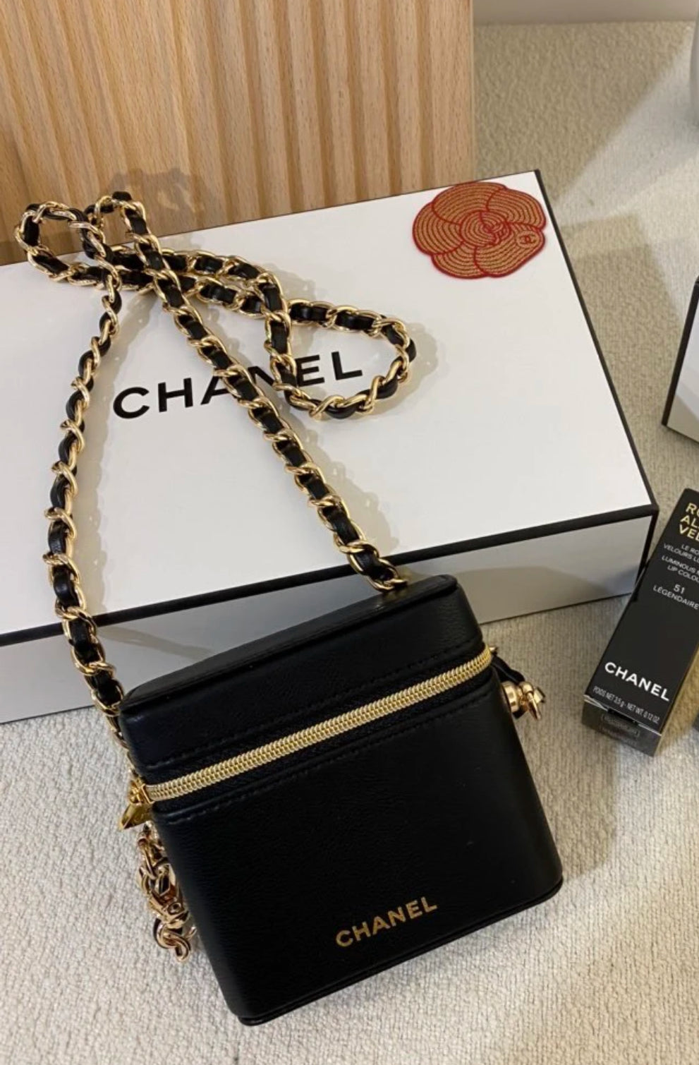 Chanel Cosmetics Bag outlet with Chain