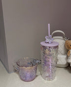 Starbucks Sakura Straw Glass Cup