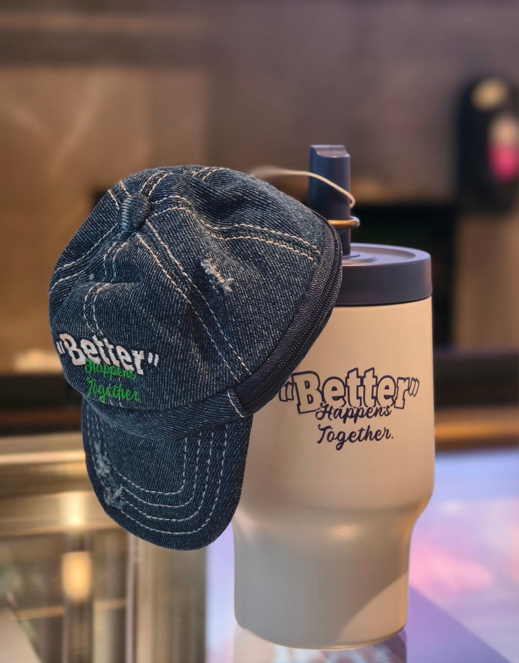 Starbucks Denim Straw Tumblr with Lanyard