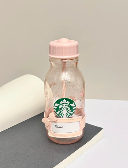 Starbucks Pink Ribbon Straw Clear Glass