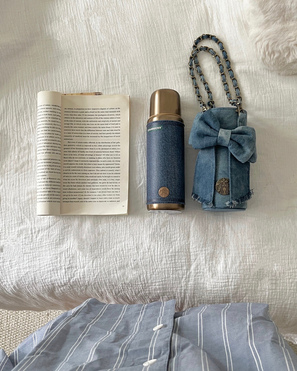 Starbucks Denim Bow Tumblr