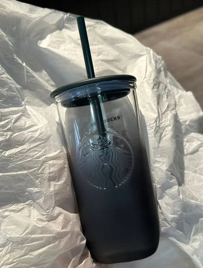 Starbucks Matte Black Straw Glass