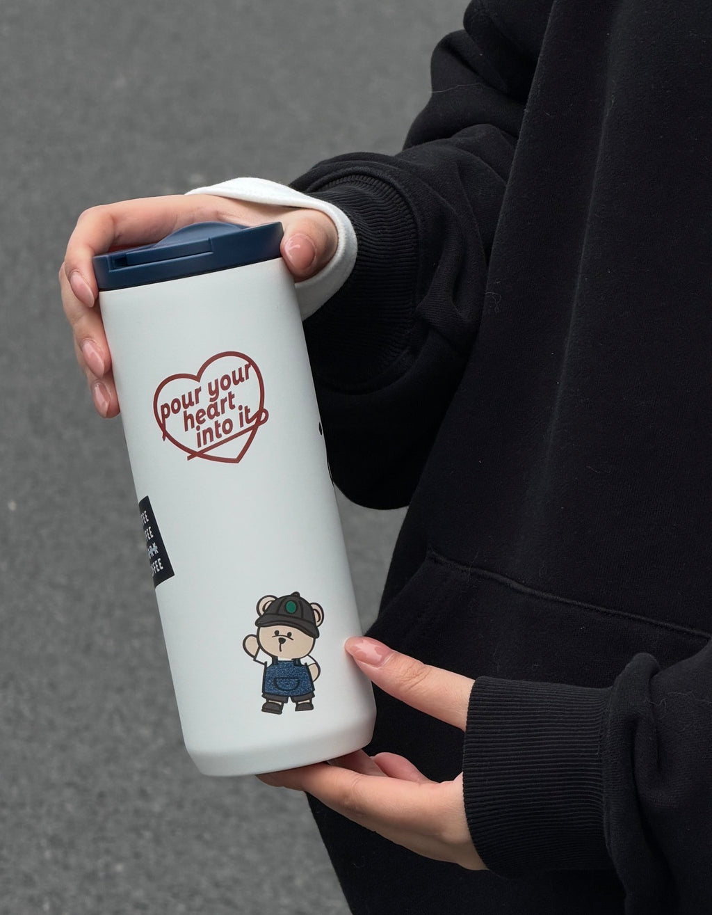 Starbucks Denim Bear Tumblr with Bag