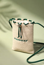 Starbucks Green Rattan Bag
