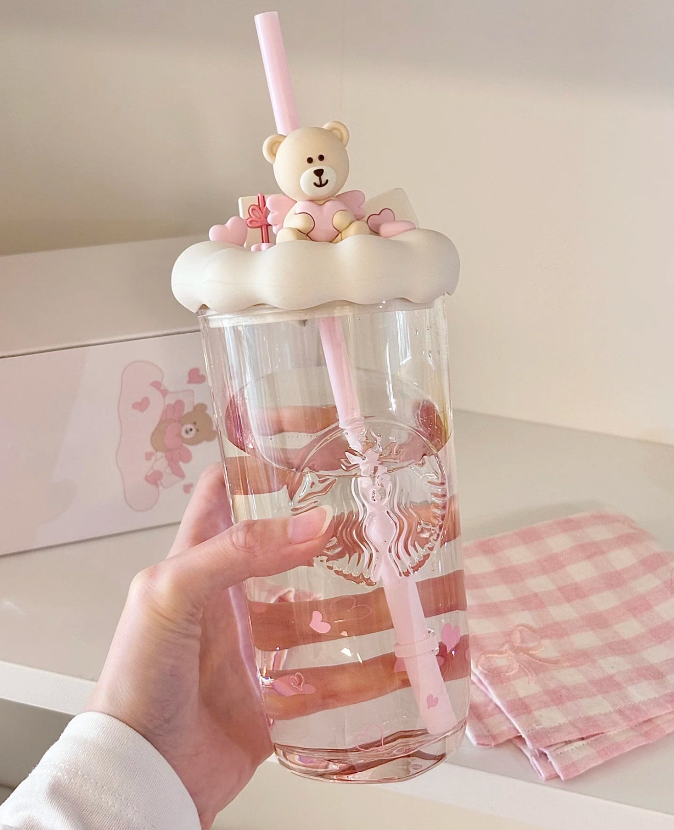 Starbucks x 520 Pink Glass Cup