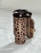 Starbucks Leopard Tumblr with Sunglasses Cover