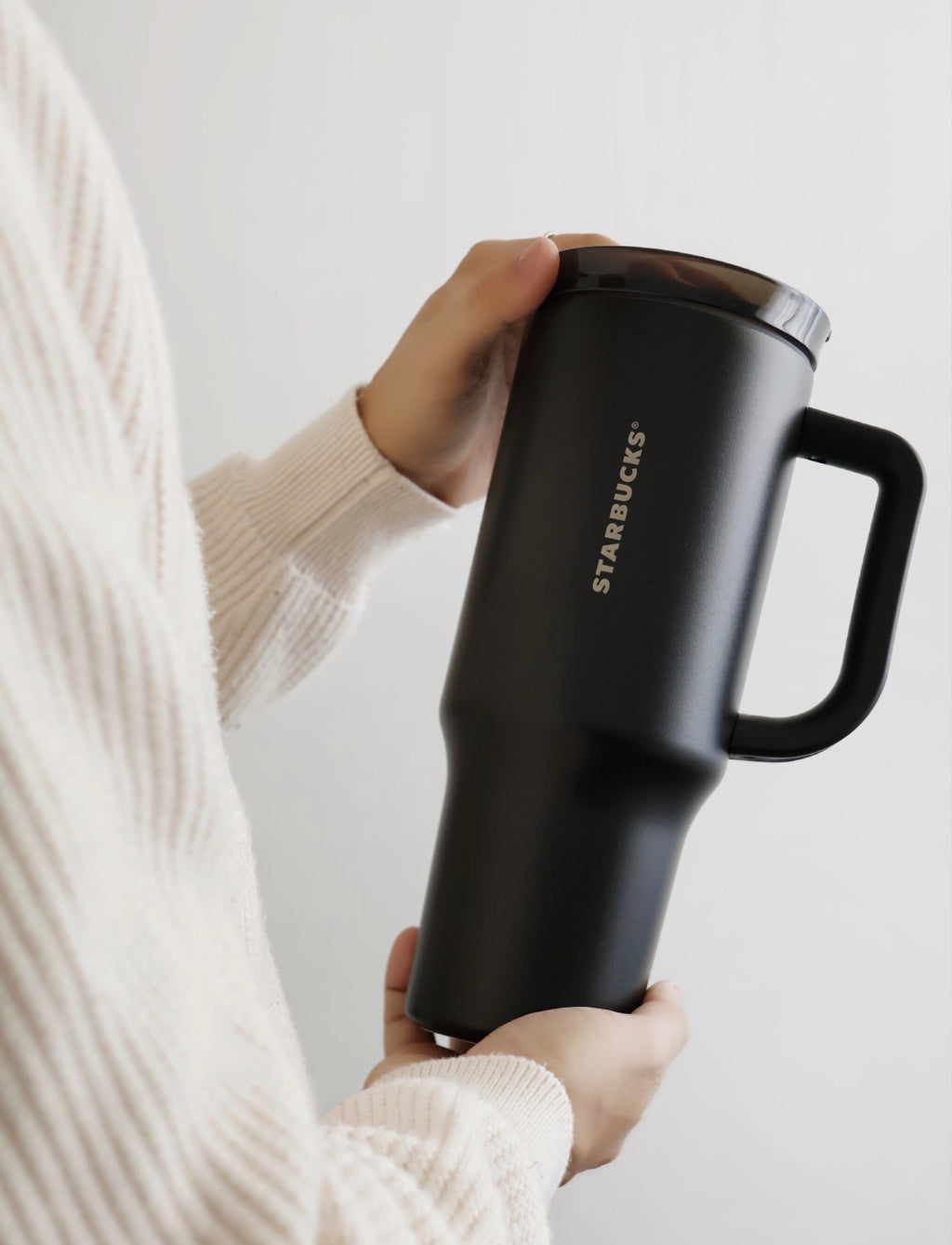 Starbucks For Him Matte Black Side Handle