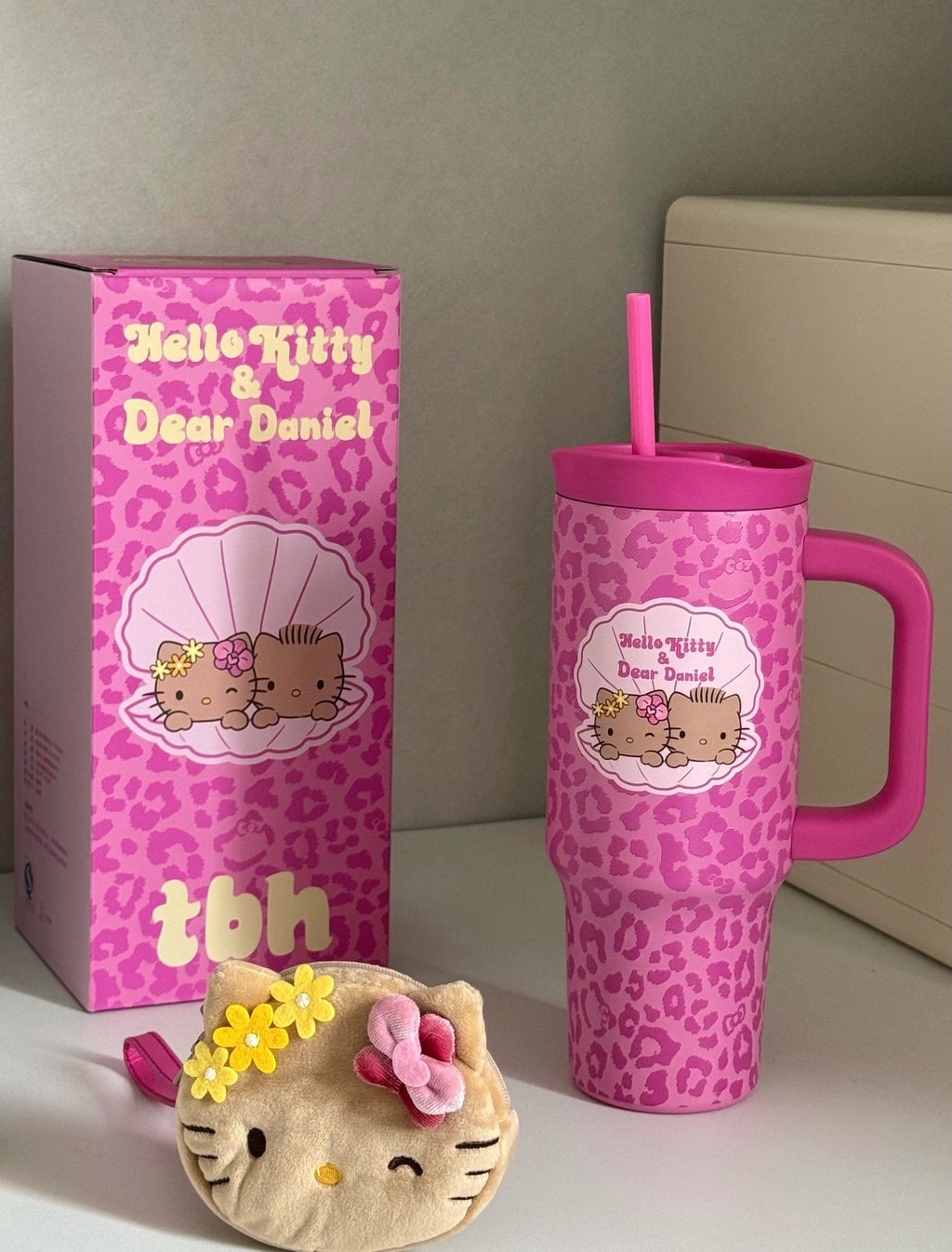 TBH x Pink Leopard Hello Kitty & Dear Daniel Thermos