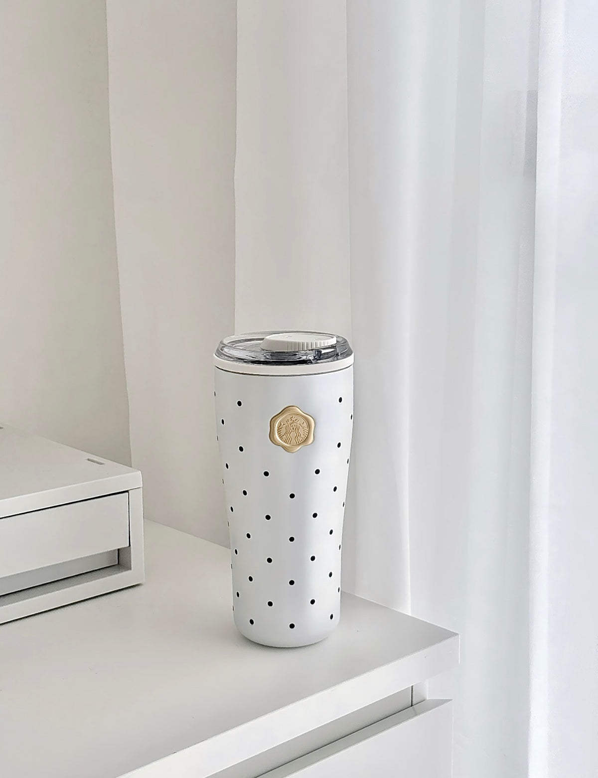 Starbucks x Polka Dots Gold Stamp Tumblr