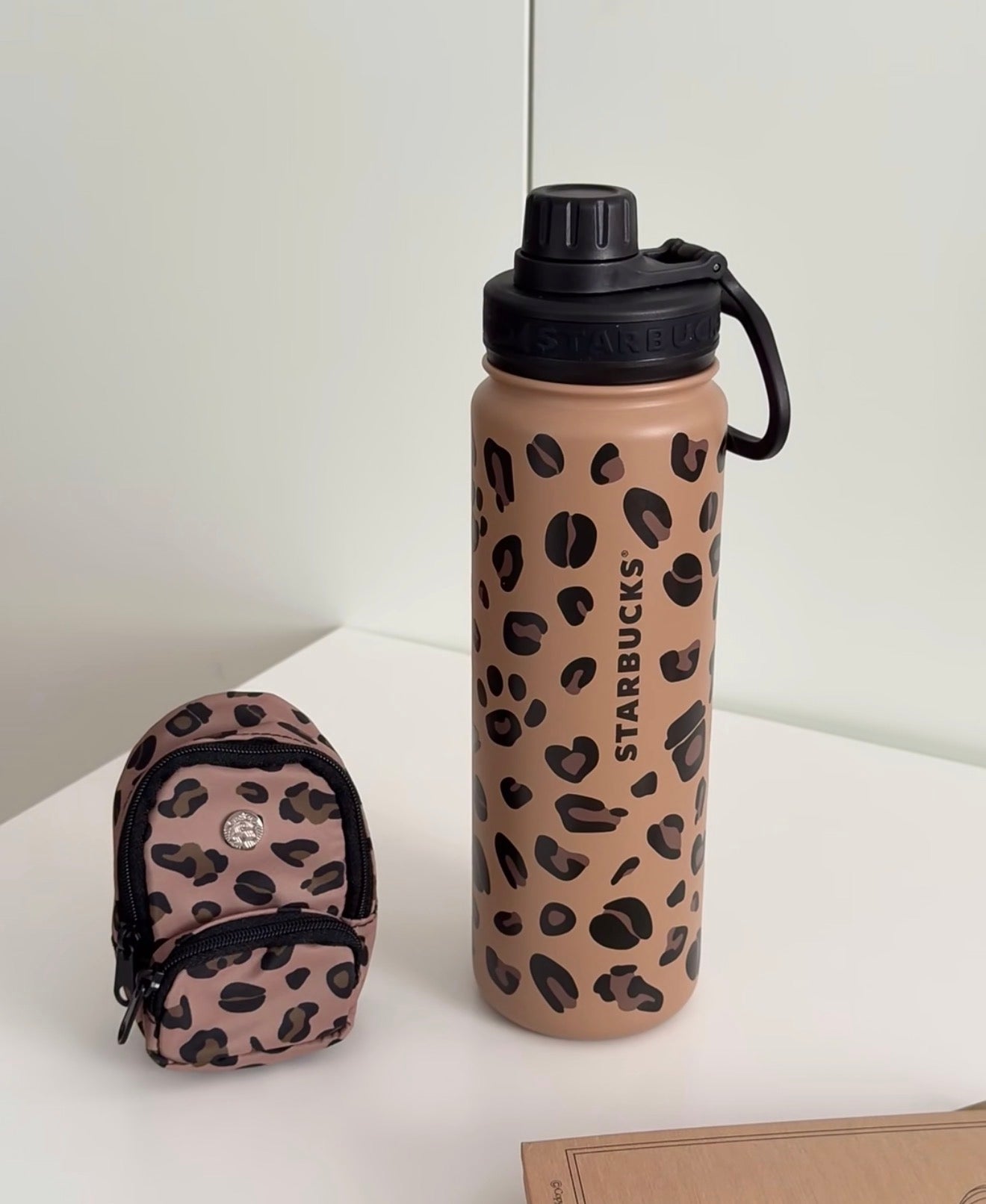 Starbucks Leopard Tumblr with Pouch