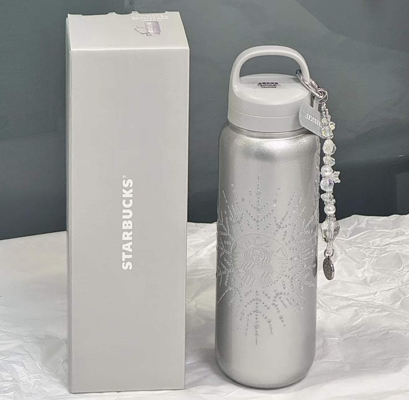 Starbucks Winter Thermos Tumblr with Phone Chain