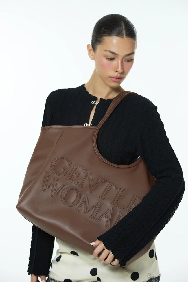 GentleWoman Choco Carryall PU Tote Bag