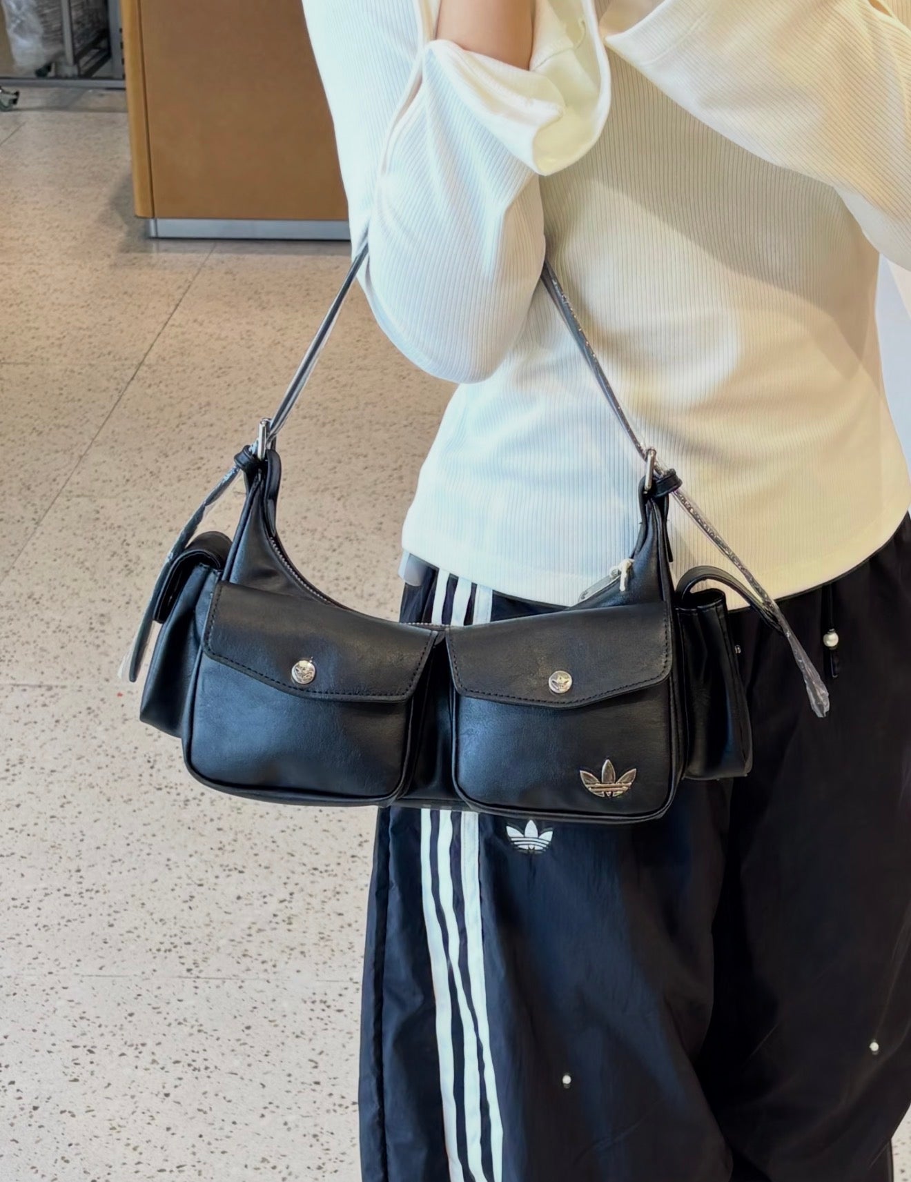 Adidas Leather Shoulder Bag