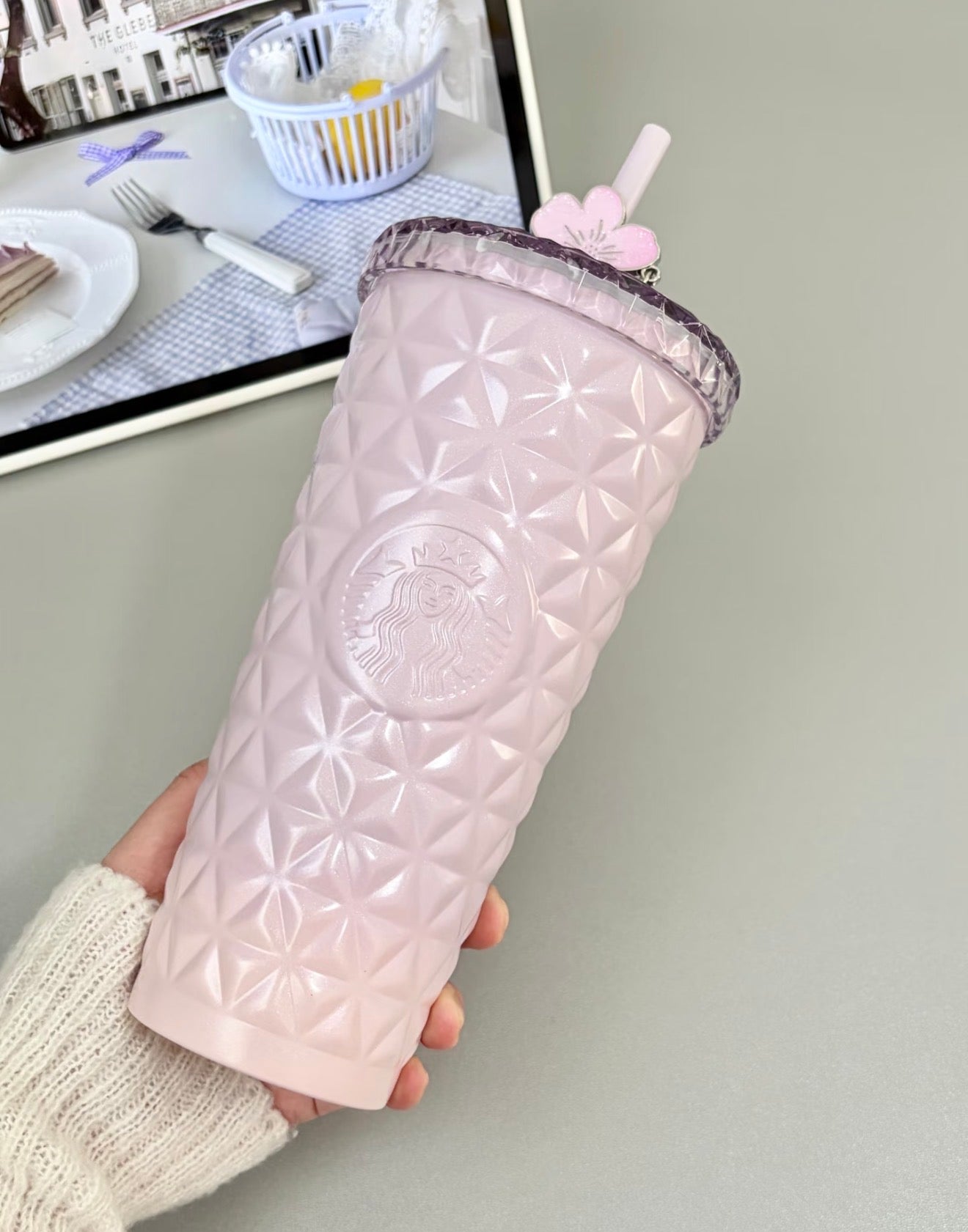 Starbucks Sakura Purple Diamond Flask
