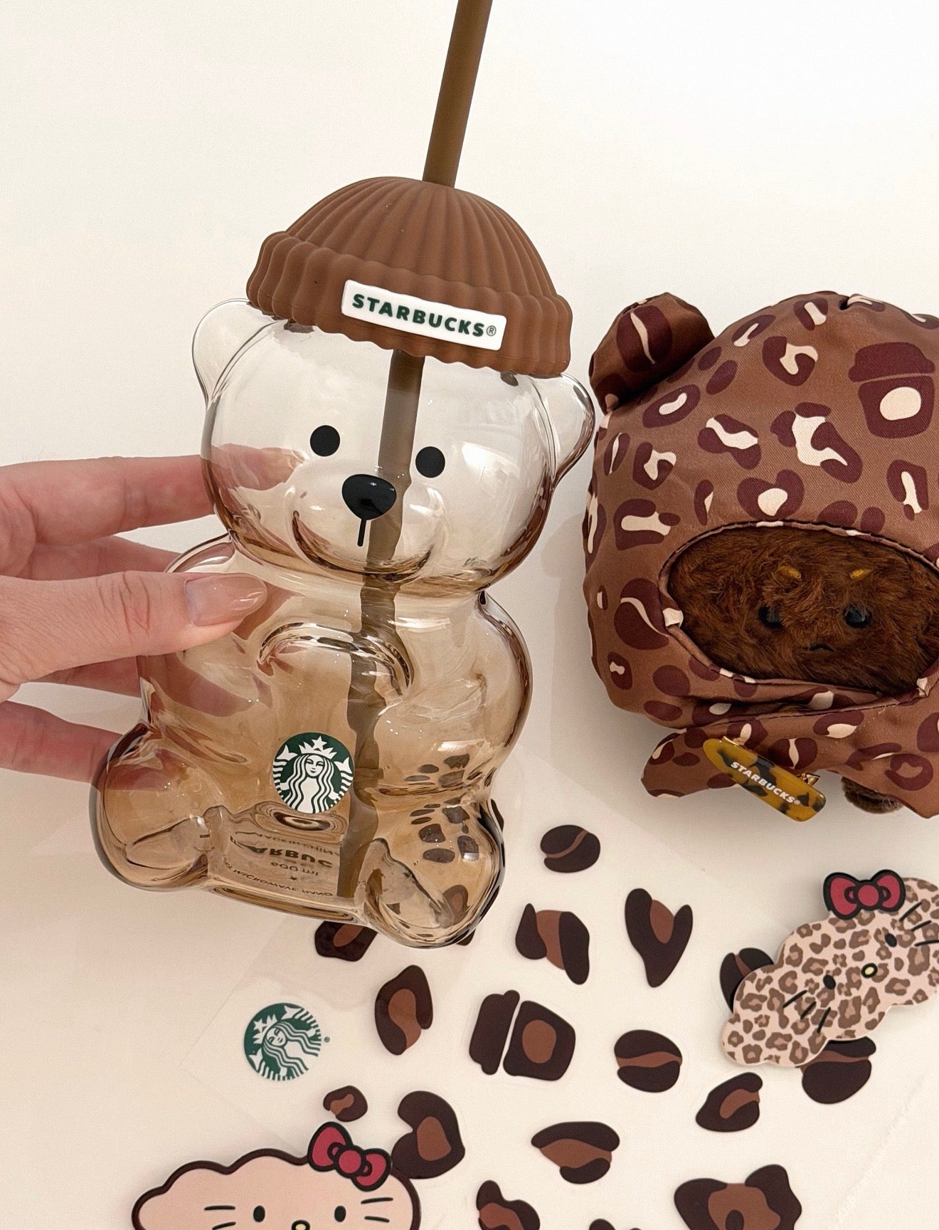 Starbucks Leopard Brown Bear Tumblr