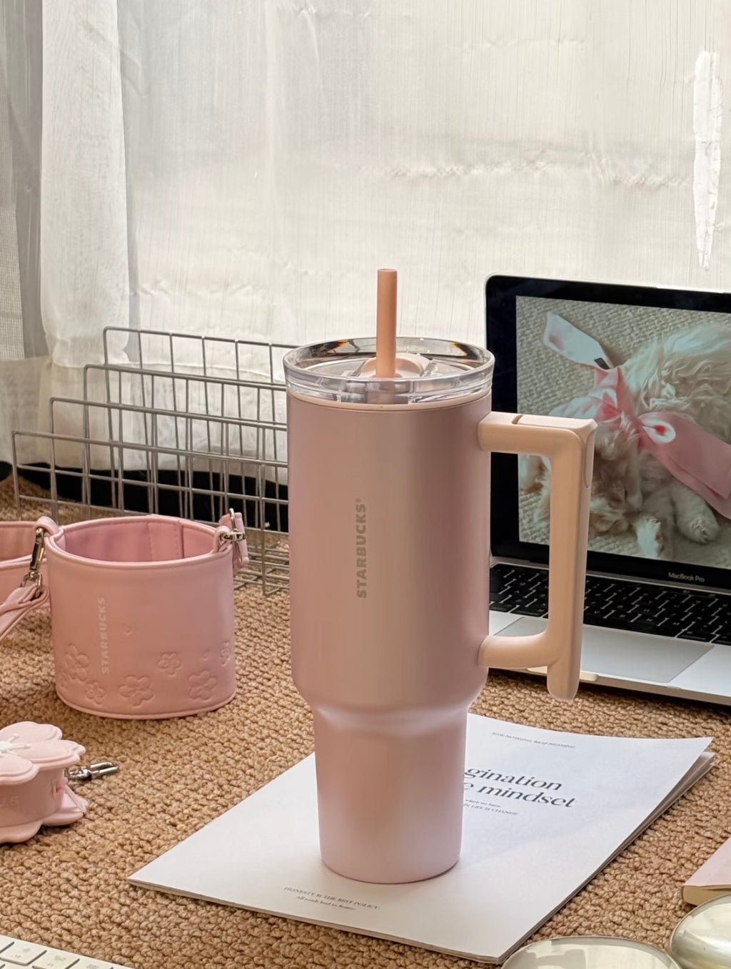 Starbucks Sakura Pearl Pink Side Tumblr