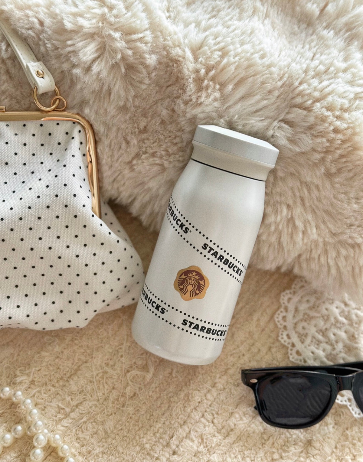 Starbucks x Polka Dots White Bag Tumblr Set