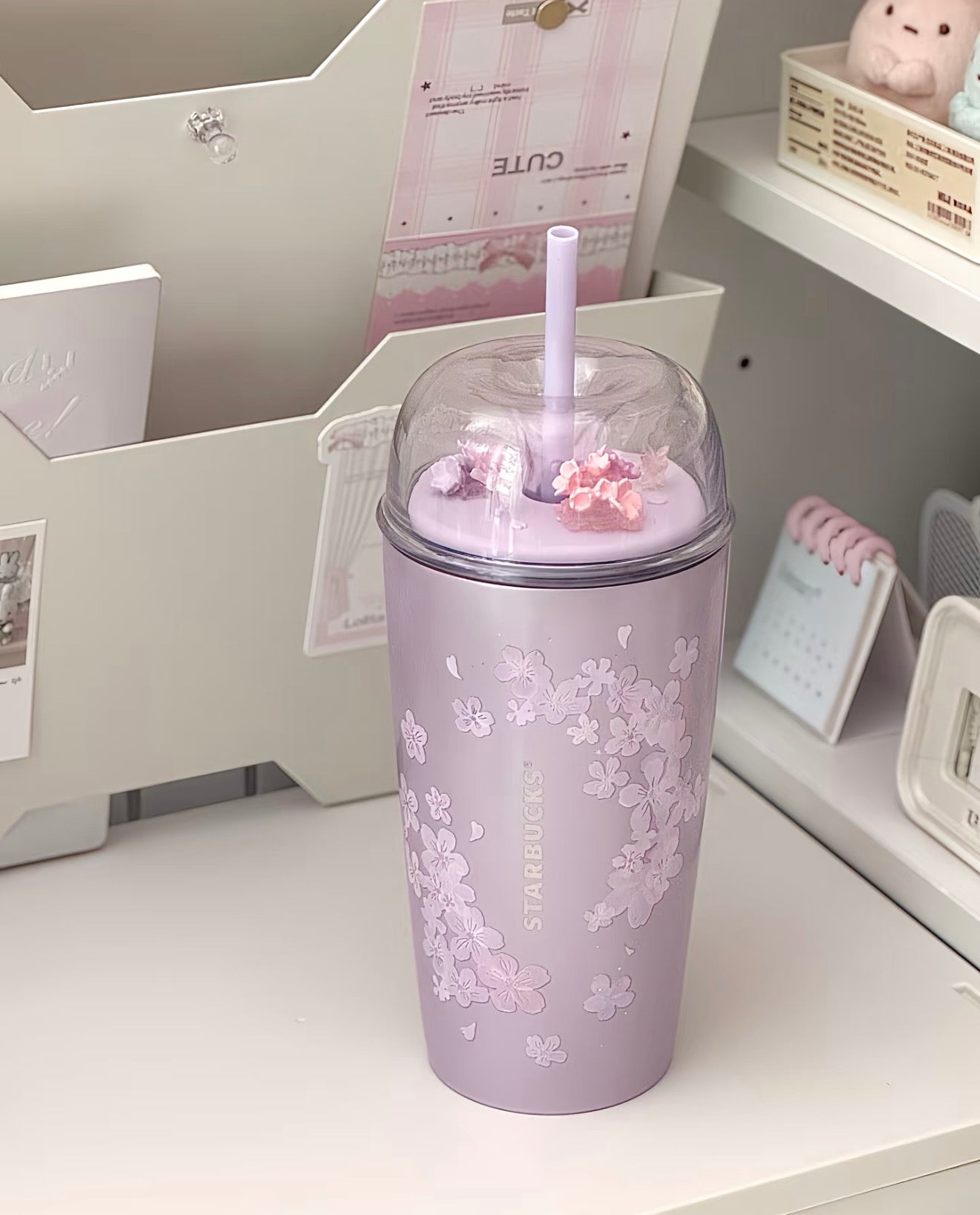 Starbucks Sakura Thermos Straw Tumblr