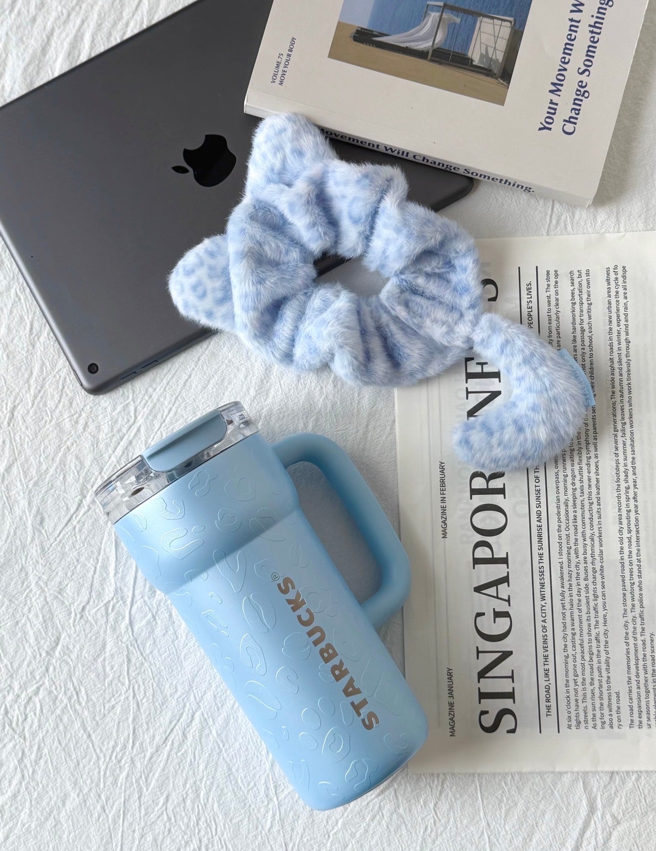 Starbucks Leopard Blue Tumblr