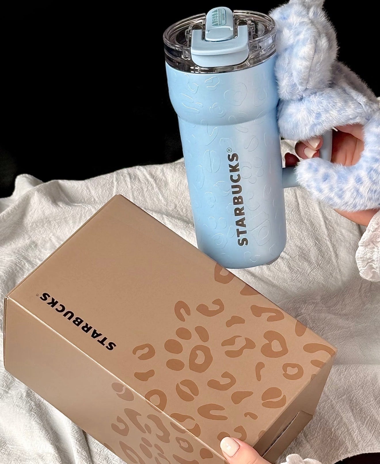 Starbucks Leopard Blue Tumblr