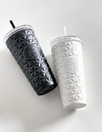 Starbucks Black & White Couple Glass Flasks