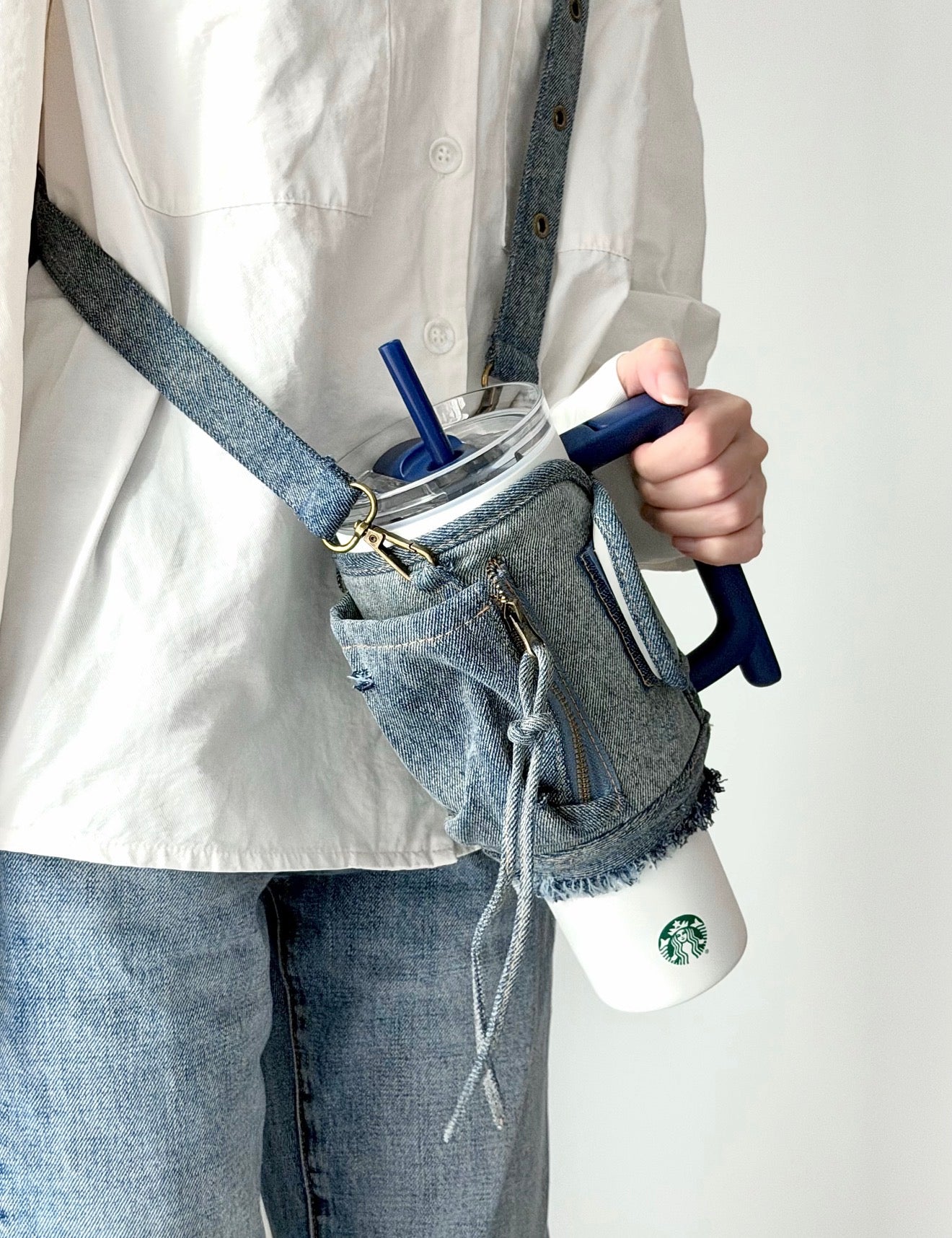 Starbucks Denim Bag Tumblr