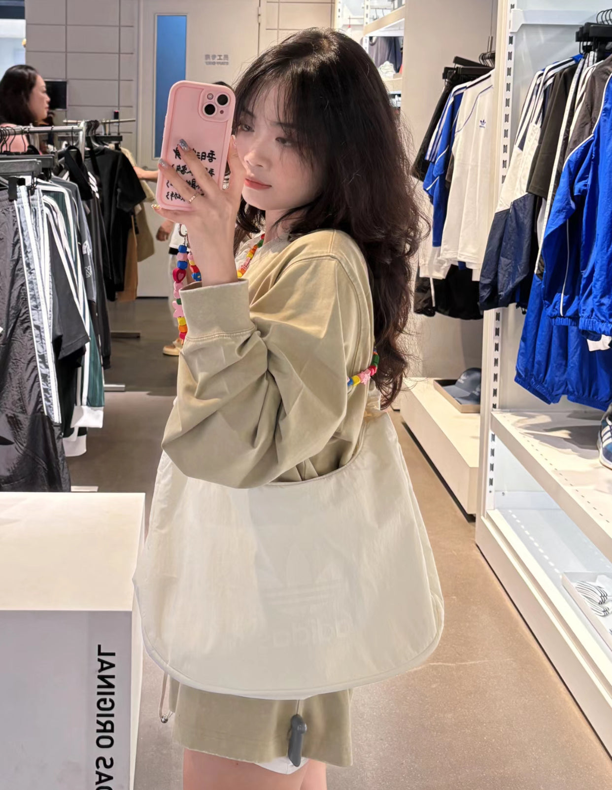 Adidas White Shoulder Bag