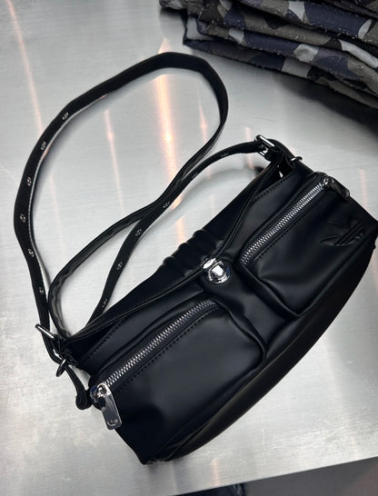 Adidas Black Leather Shoulder Bag