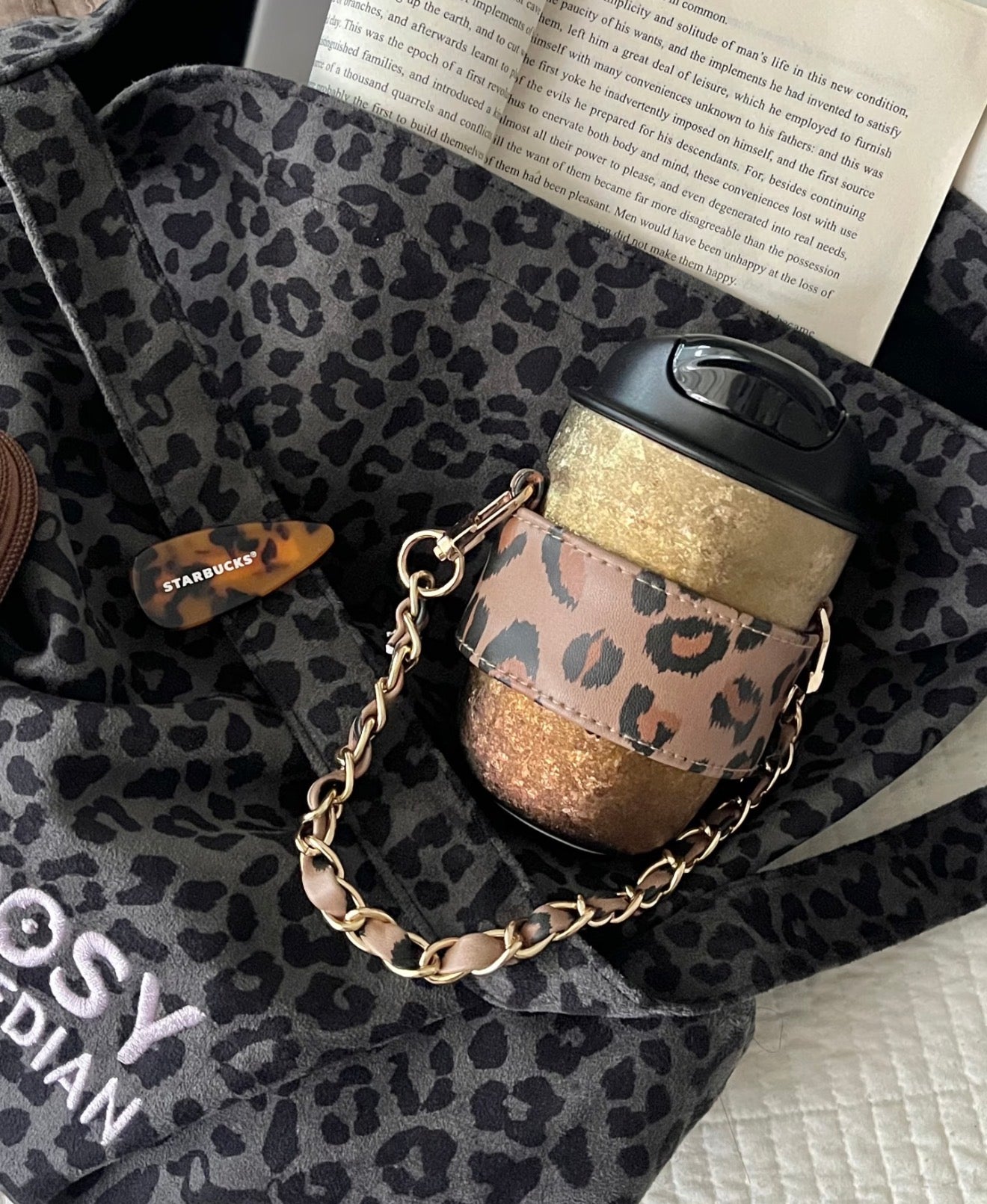 Starbucks Leopard Bling Chubby Tumblr