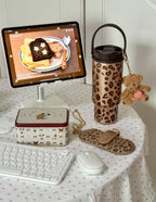Starbucks Leopard Tumblr with Sunglasses Cover
