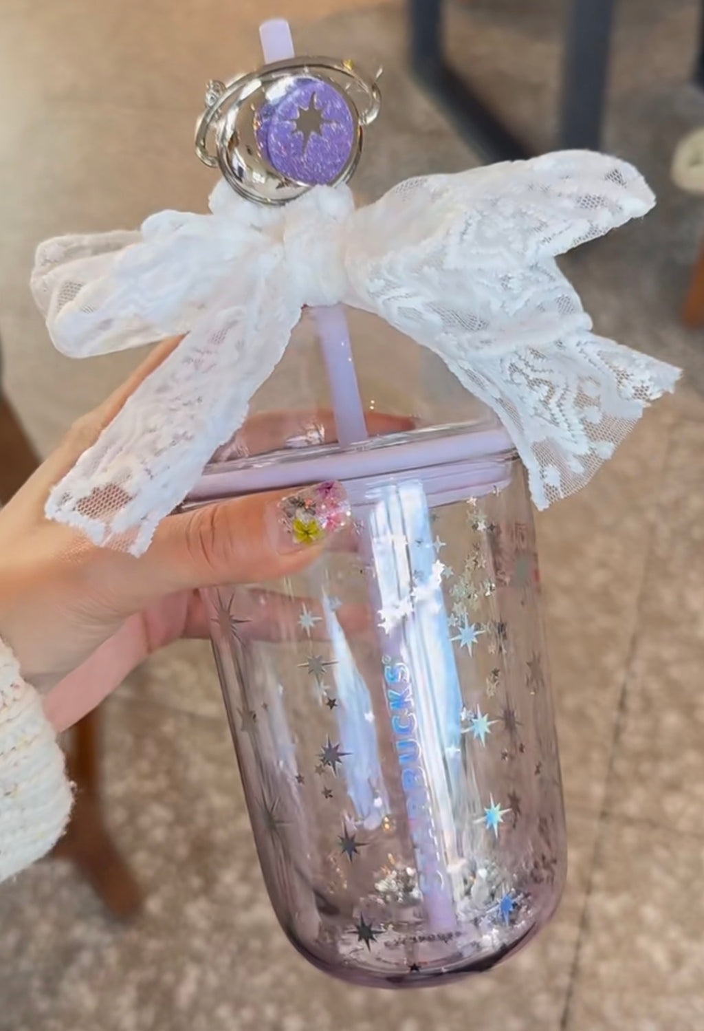Starbucks Galaxy Lace Straw Tumblr