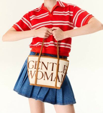 GentleWoman Soirée Canvas Leather Bag