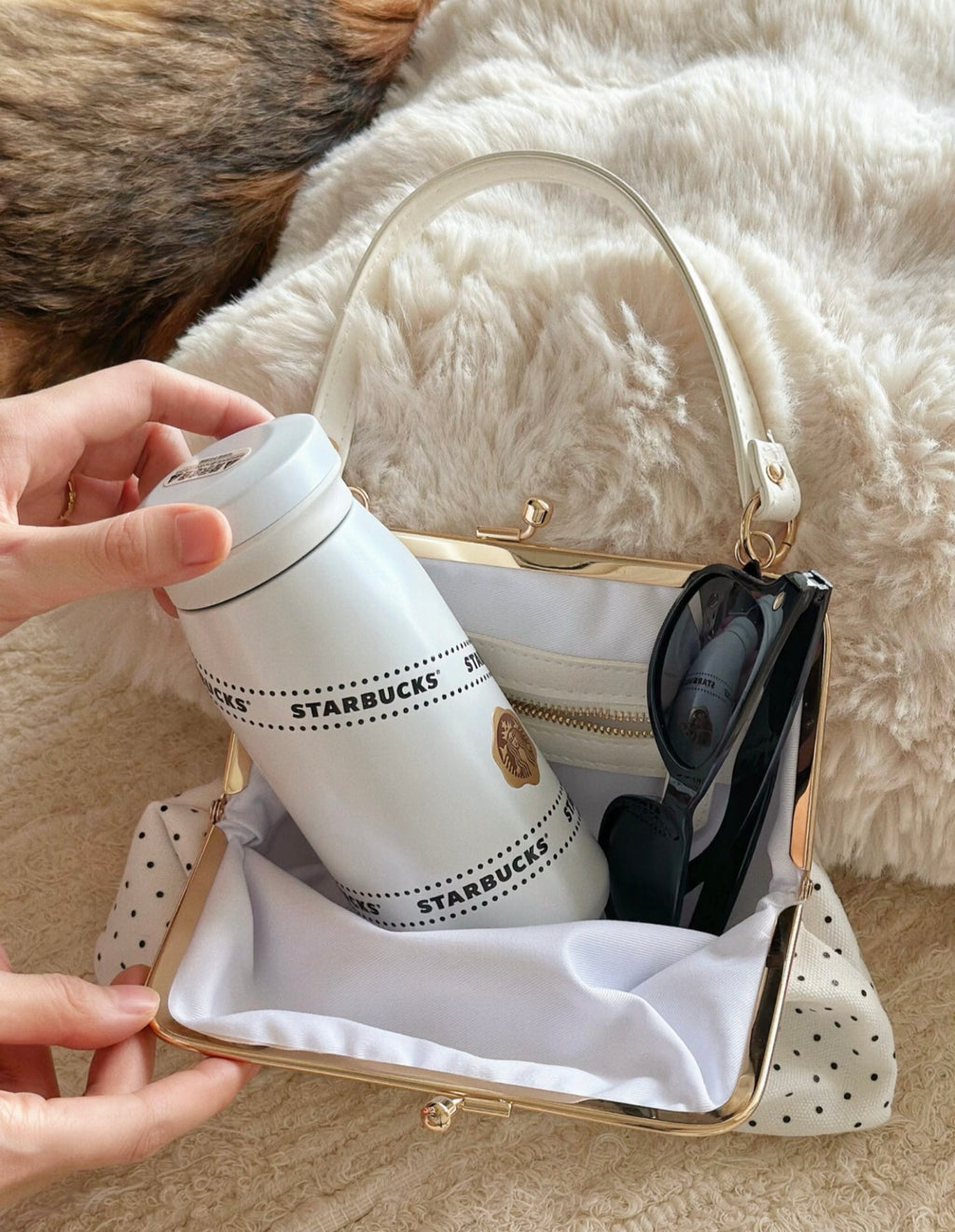 Starbucks x Polka Dots White Bag Tumblr Set