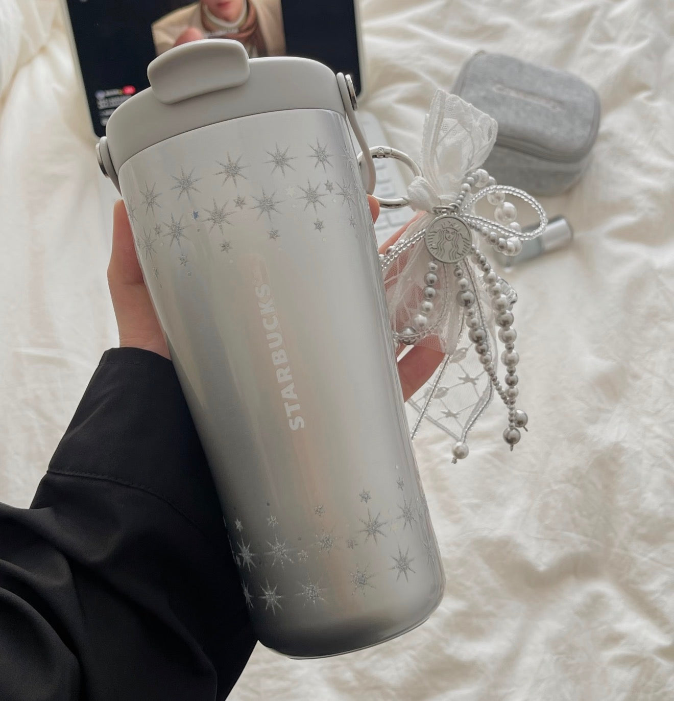 Starbucks Galaxy Silver Thermos Flask