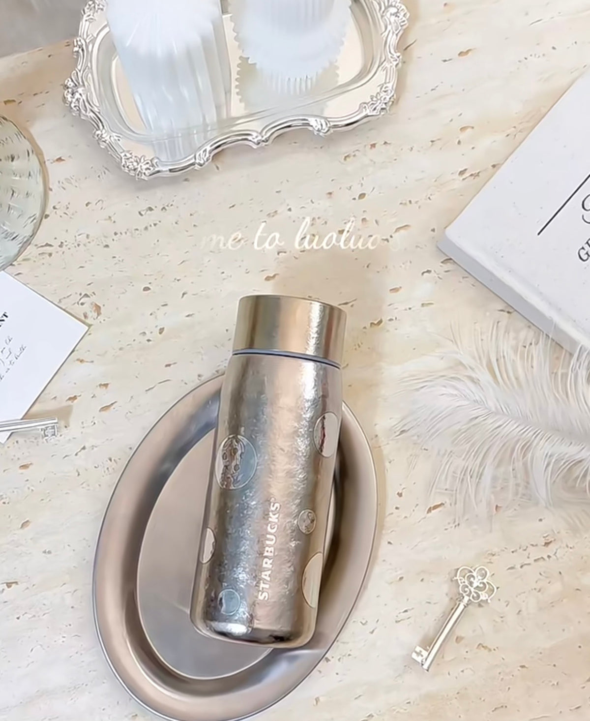 Starbucks x Polka Dots Silver Titanium Tumblr
