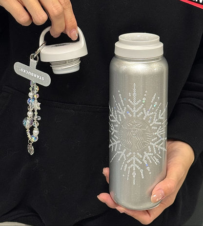 Starbucks Winter Thermos Tumblr with Phone Chain