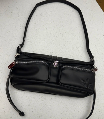 Adidas Black Leather Shoulder Bag