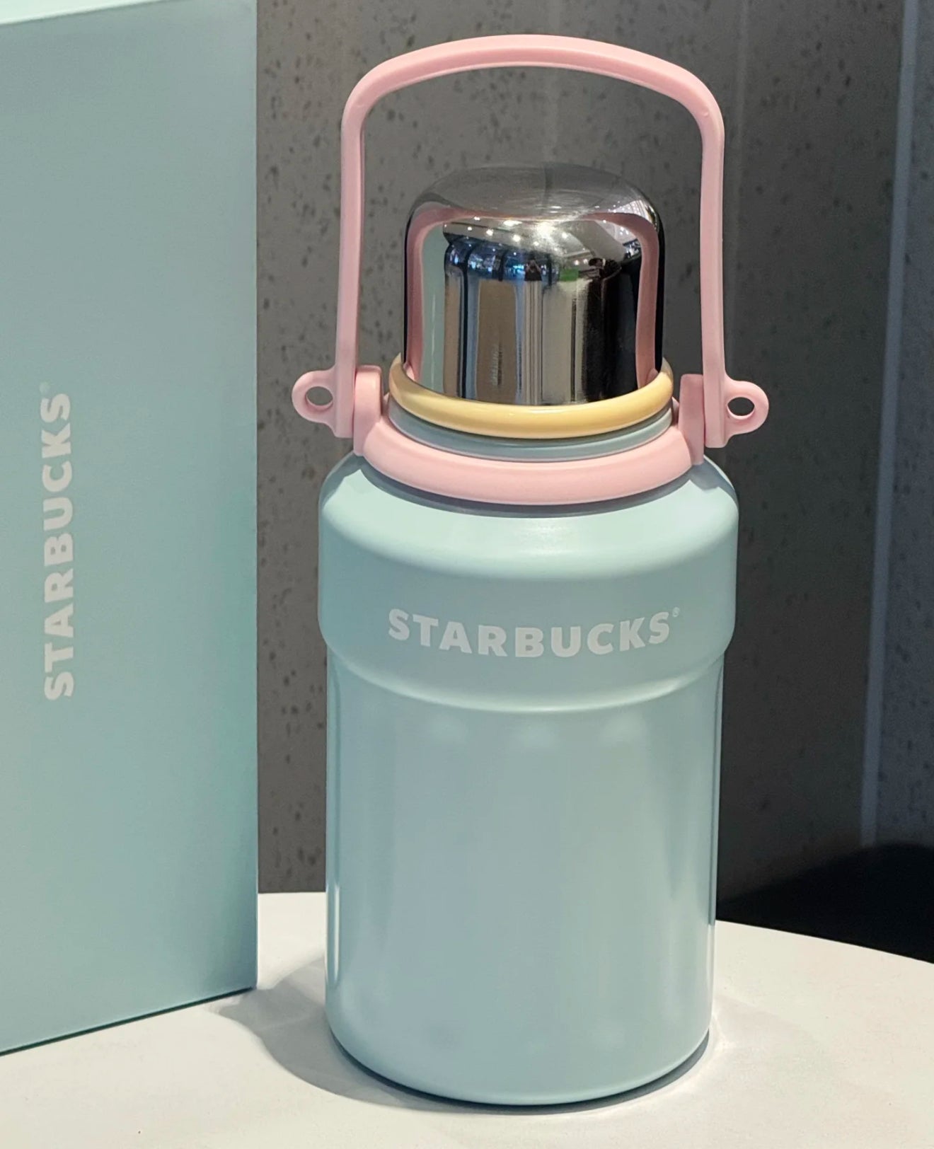 Starbucks Pastel Blue Pink Multi Thermos