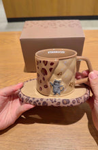 Starbucks Leopard Mug with Coaster