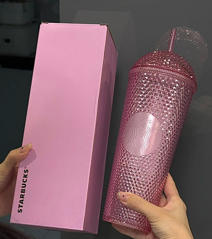 Starbucks Crystal Pink Glass Tumblr