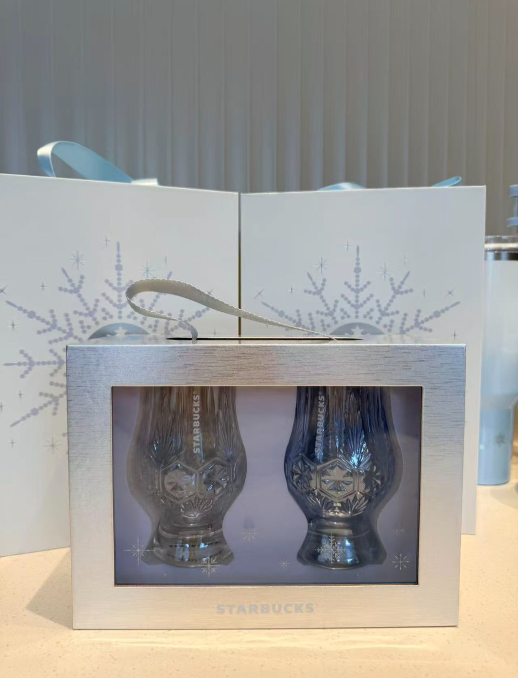Starbucks Winter Glass Cup Set