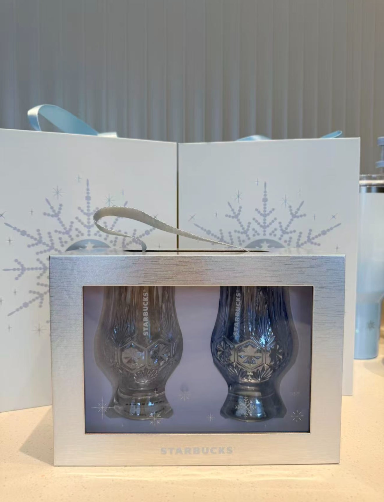 Starbucks Winter Glass Cup Set
