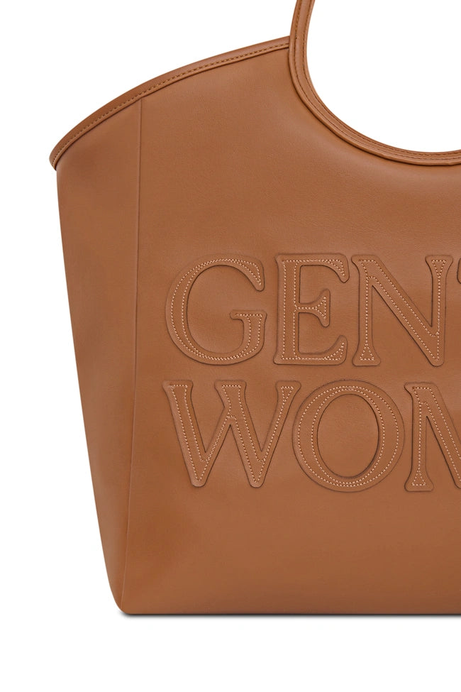 GentleWoman Brown Carryall PU Tote Bag