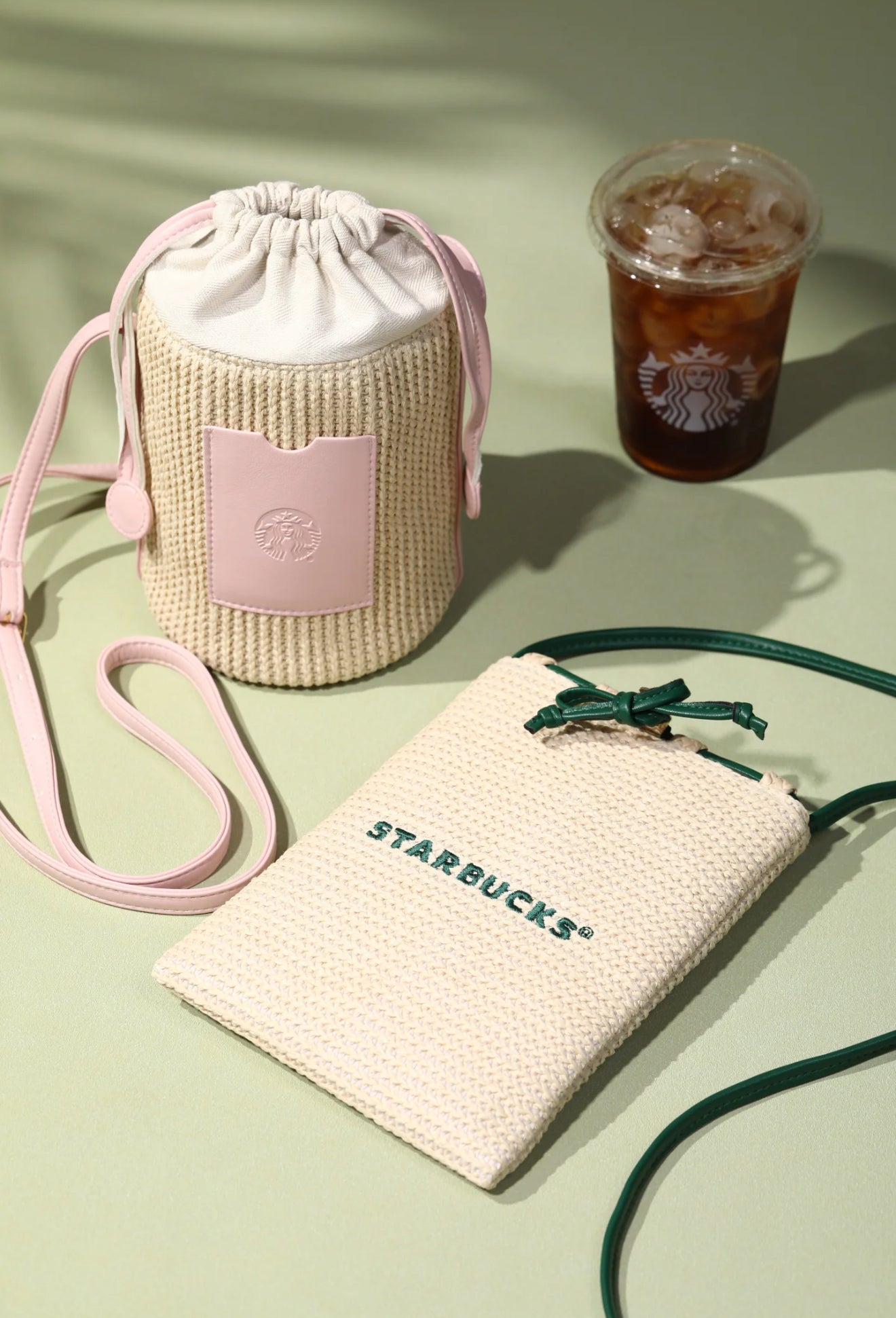Starbucks Green Rattan Bag
