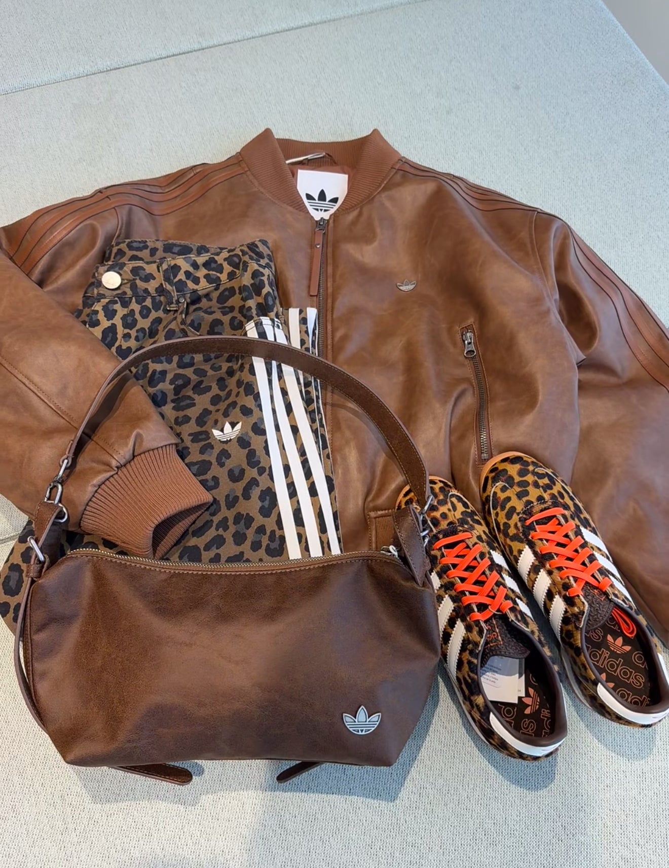 Adidas Leather Hobo Sling Bag